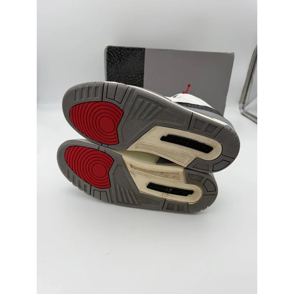 Air Jordan 3 Retro Summit White Fire Red Black Cement Mens 9 CT8532-106 OG Box